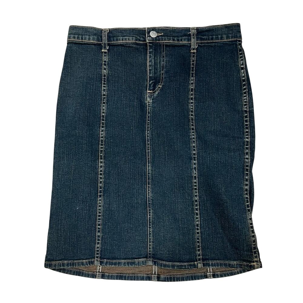 Blue Asphalt VTG Blue Jean Denim Skirt Sz 8